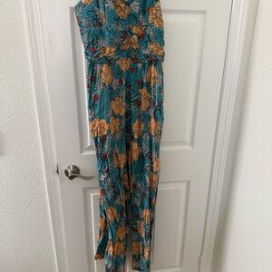 Floral Teal Jumpsuit